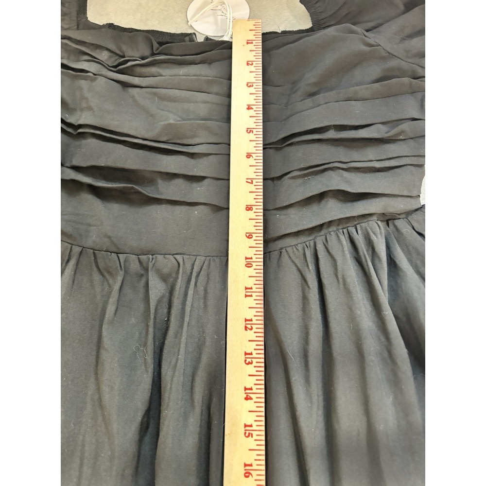 Petal & Pup Puff Sleeve Midi Dress XL Black Romantic Classic Feminine Milkmaid - Picture 5 of 14